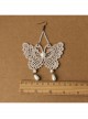 Palace Style Baroque Fashion White Long Lace Pearl Butterfly Earrings