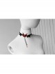 Gothic Retro Vampire Black Lace Female Butterfly Palace Style Ruby Choker