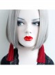 Fashion Personality Gothic Red Fabric Retro Love Long Exaggerated Tassel Earrings