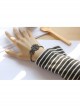 Punk Style Male Female Fashion Casual Black Chain Gear Artificial Leather Bracelet