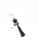 Black Angel Tassel Pearl Retro Long Halloween Gothic Queen Earrings