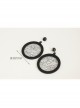Black Gothic Retro Long Atmosphere Round Net Yarn Personality Fashion Temperament Earrings