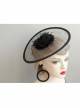 Black Gothic Retro Long Atmosphere Round Net Yarn Personality Fashion Temperament Earrings