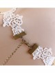 Lolita Bride Bridesmaid Wedding Party White Lace Pearl Female Choker