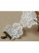 Vintage Baroque Bride Bridesmaid White Pearl Love Lace Flower Wings Necklace