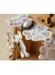 Vintage Baroque Bride Bridesmaid White Pearl Love Lace Flower Wings Necklace