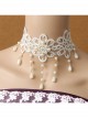 Lolita Baroque Sweet Princess Style White Pearl Lace Fashion All-match Wedding Necklace