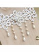 Lolita Baroque Sweet Princess Style White Pearl Lace Fashion All-match Wedding Necklace