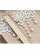 Lolita Baroque Sweet Princess Style White Pearl Lace Fashion All-match Wedding Necklace
