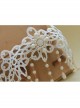 Lolita Baroque Sweet Princess Style White Pearl Lace Fashion All-match Wedding Necklace