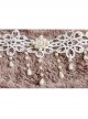 Lolita Baroque Sweet Princess Style White Pearl Lace Fashion All-match Wedding Necklace