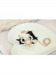 Baroque Gothic Retro White Artificial Pearl Flowers Fashion Black Lace Bracelet With Ring One Chain