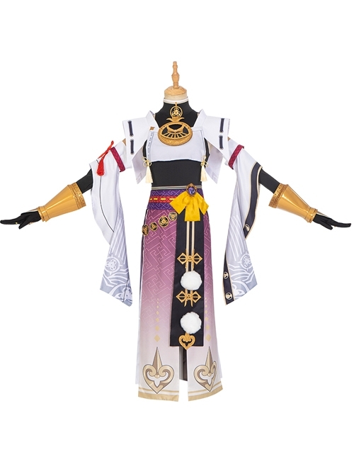 Genshin Impact Kujo Sara Halloween Game Cosplay Costume Full Set
