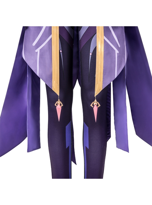 Genshin Impact Monster Fatui Thunder Firefly Warlock Halloween Game Cosplay Costume Full Set