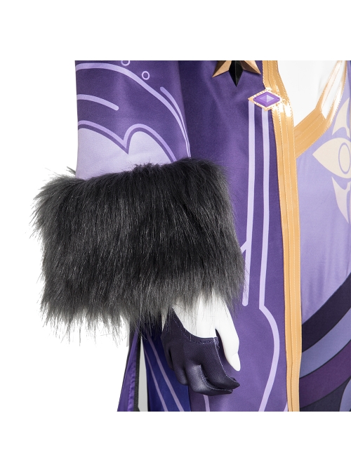 Genshin Impact Monster Fatui Thunder Firefly Warlock Halloween Game Cosplay Costume Full Set
