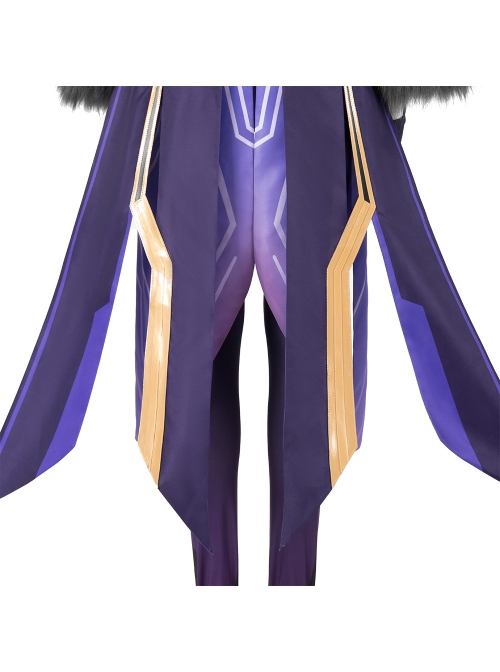 Genshin Impact Monster Fatui Thunder Firefly Warlock Halloween Game Cosplay Costume Full Set