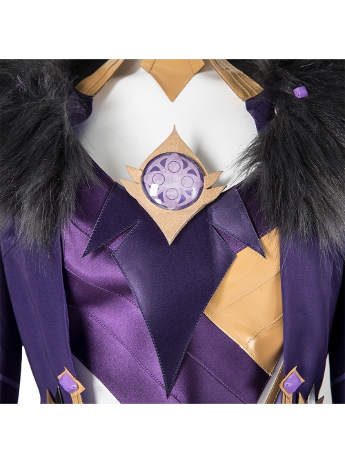 Genshin Impact Monster Fatui Thunder Firefly Warlock Halloween Game Cosplay Costume Full Set