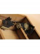 Gothic Retro Masquerade Bar Fashion Black Lace Roses Female Choker