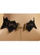 Gothic Retro Masquerade Bar Fashion Black Lace Roses Female Choker
