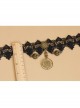 Gothic Retro Masquerade Bar Fashion Black Lace Roses Female Choker