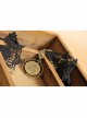 Gothic Retro Masquerade Bar Fashion Black Lace Roses Female Choker