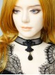 Gothic Black Short Paragraph Personality Spider Halloween Masquerade Show Exaggerated Gauze Collar