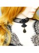 Gothic Black Short Paragraph Personality Spider Halloween Masquerade Show Exaggerated Gauze Collar