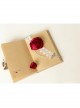 Gothic Red Rose White Lace Lolita Dress Bracelet Ring Set
