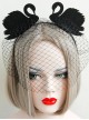 Black Gothic Swan Net Yarn Bar Nightclub Prom Party Halloween Christmas Headband