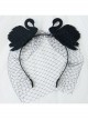 Black Gothic Swan Net Yarn Bar Nightclub Prom Party Halloween Christmas Headband