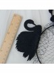 Black Gothic Swan Net Yarn Bar Nightclub Prom Party Halloween Christmas Headband