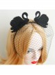 Black Gothic Swan Net Yarn Bar Nightclub Prom Party Halloween Christmas Headband