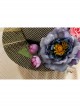 Fashion Palace Style Golden Mesh Banquet Three-Dimensional Flower Holiday Wedding Retro Top Hat