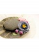 Fashion Palace Style Golden Mesh Banquet Three-Dimensional Flower Holiday Wedding Retro Top Hat
