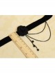 Gothic Retro Black Flower Tassel Velvet Rope Female Personality Necklace