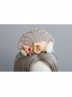 Fashion Flower Princess Crown Green Leaf Diamond Felt Cloth Birthday Party Headband