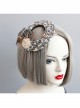 Fashion Ladies Handmade Blue Beaded Feathers Pearl Halloween Little Top Hat