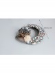Fashion Ladies Handmade Blue Beaded Feathers Pearl Halloween Little Top Hat