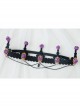 Baroque Palace Style Purple Rose Flower Black Tassel Crown Halloween Handmade Female Hair Band