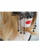 Sexy Hollow Gothic Retro Blindfold Black Lace Halloween Party Half Face Mask