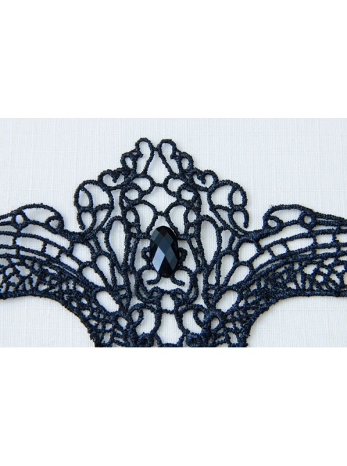 Sexy Hollow Gothic Retro Blindfold Black Lace Halloween Party Half Face Mask