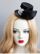 Baroque Black Retro Feather Birthday Party Stage Show Top Hat