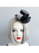 Baroque Black Retro Feather Birthday Party Stage Show Top Hat