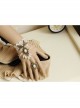 Vintage Baroque White Lace Pearl Bride Palace Prom Ring Bracelet