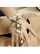 Vintage Baroque White Lace Pearl Bride Palace Prom Ring Bracelet