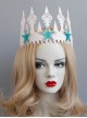 Fashion Christmas Mermaid Queen Show Starfish White Crown Headband