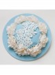 Fashion Tea Party Temperament Bride Bridesmaid White Flowers Lace Blue Top Hat Hairpin