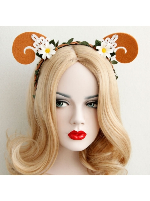Leisure Halloween Christmas White Flowers Rattan Orange Shofar Animals Holiday Travel Headband