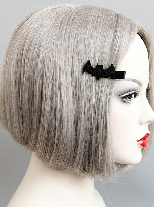Gothic Black Halloween Theme Party Funny Bat Mini Fringe Clip Duckbill Clip