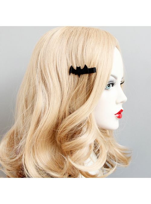 Gothic Black Halloween Theme Party Funny Bat Mini Fringe Clip Duckbill Clip